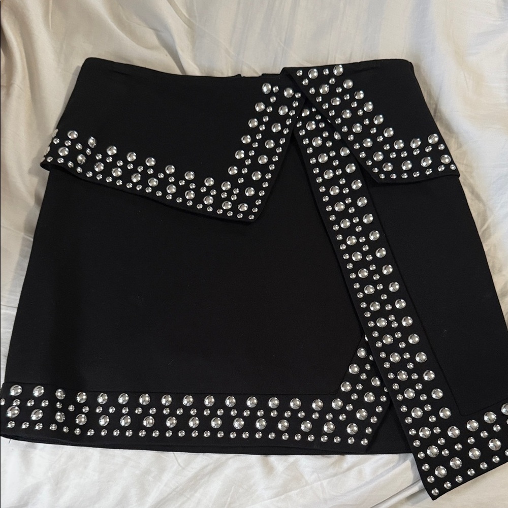 Black Studded Women's Skirt